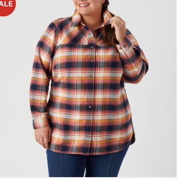 Duluth Woman’s Plus Folklore Flannel Tunic 3XL - Picture 2 of 16